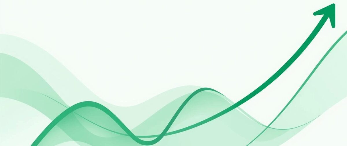 Peak Advisers business growth graphic with a green arrow