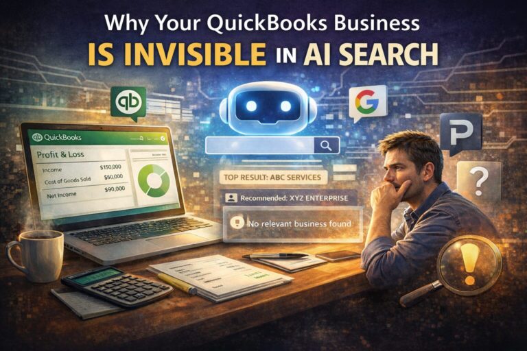QuickBooks business visibility in AI search