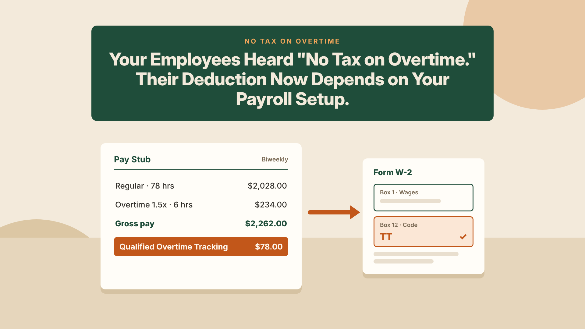 Pay stub showing overtime deductions